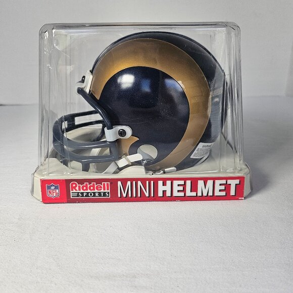 Mini Helmet Riddle Sports Mini Football Helmet NFL St Louis Rams - Picture 2 of 9